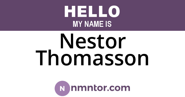 Nestor Thomasson