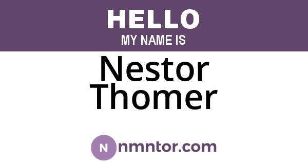 Nestor Thomer