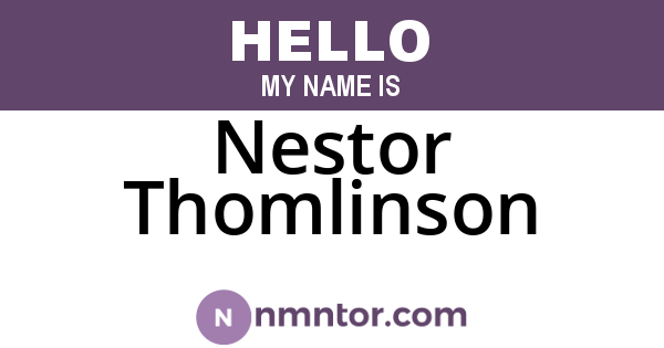 Nestor Thomlinson