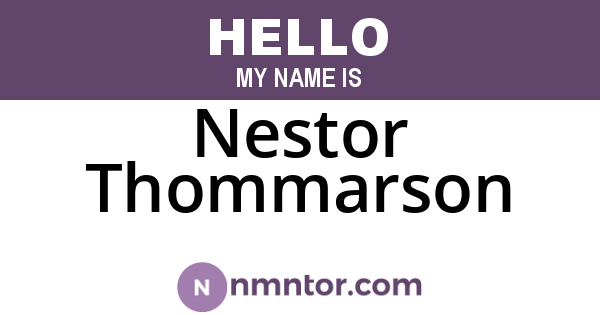 Nestor Thommarson