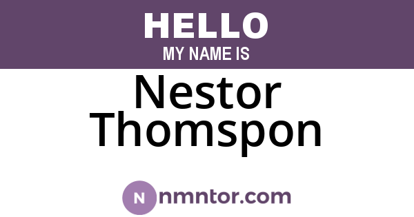 Nestor Thomspon