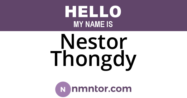 Nestor Thongdy