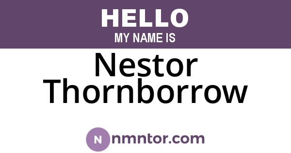 Nestor Thornborrow