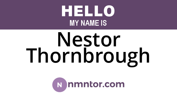 Nestor Thornbrough