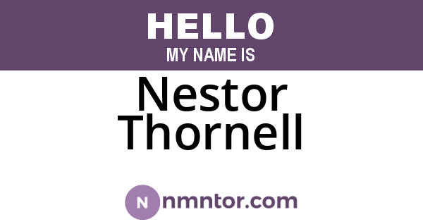 Nestor Thornell