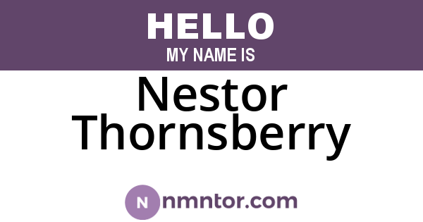 Nestor Thornsberry