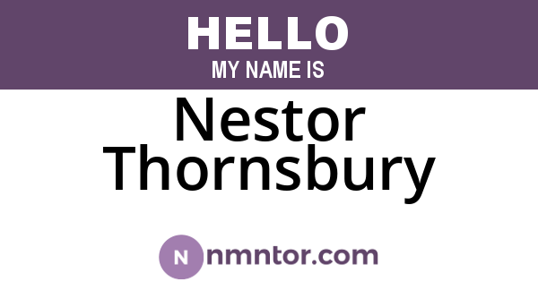 Nestor Thornsbury