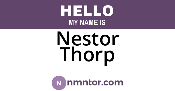 Nestor Thorp