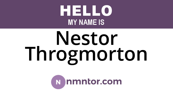 Nestor Throgmorton