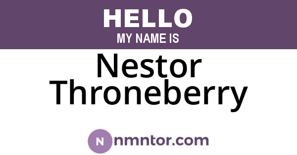 Nestor Throneberry