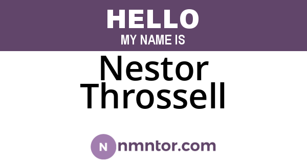 Nestor Throssell