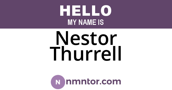 Nestor Thurrell