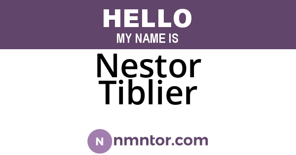 Nestor Tiblier