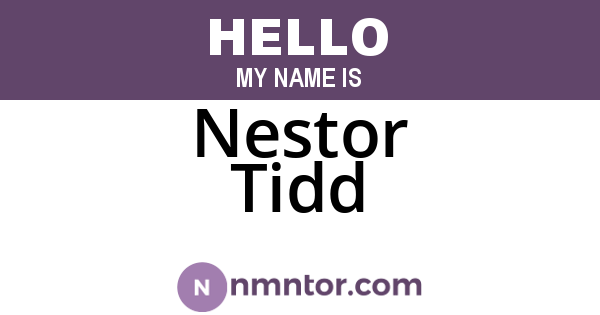 Nestor Tidd