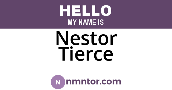 Nestor Tierce