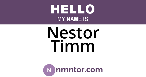 Nestor Timm