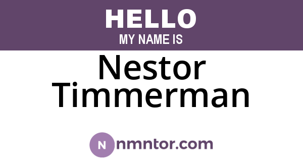 Nestor Timmerman