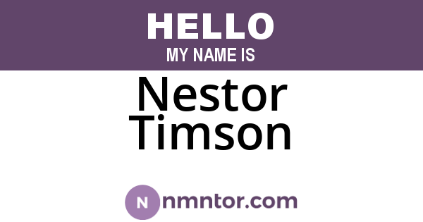 Nestor Timson