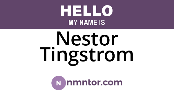 Nestor Tingstrom