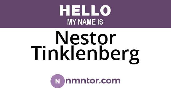 Nestor Tinklenberg