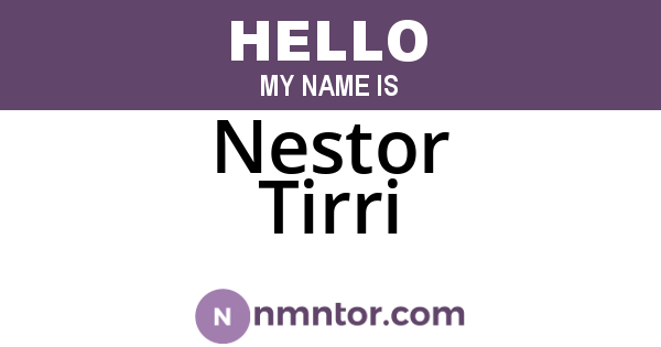 Nestor Tirri