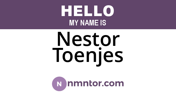 Nestor Toenjes
