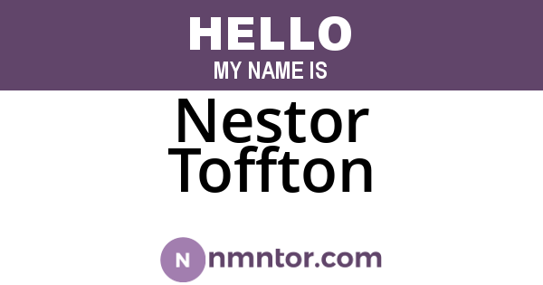 Nestor Toffton