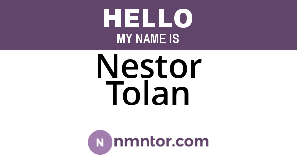 Nestor Tolan