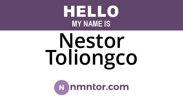Nestor Toliongco