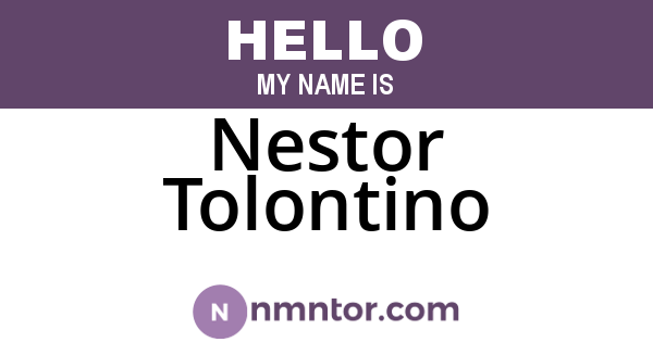 Nestor Tolontino