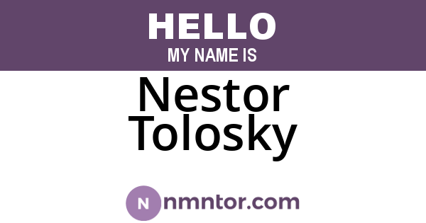 Nestor Tolosky
