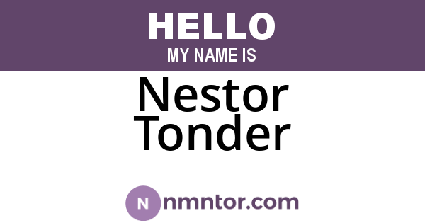 Nestor Tonder
