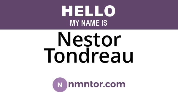 Nestor Tondreau