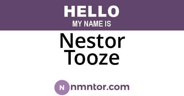 Nestor Tooze