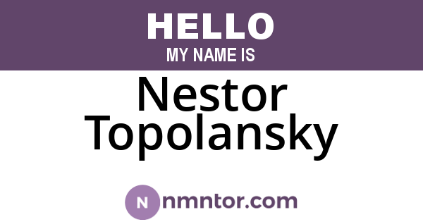 Nestor Topolansky