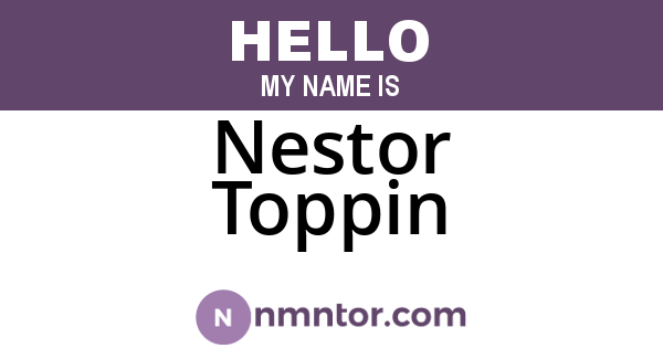 Nestor Toppin