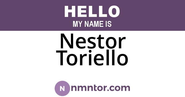Nestor Toriello
