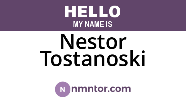 Nestor Tostanoski