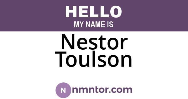 Nestor Toulson