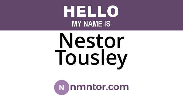 Nestor Tousley