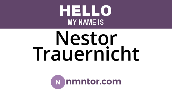 Nestor Trauernicht