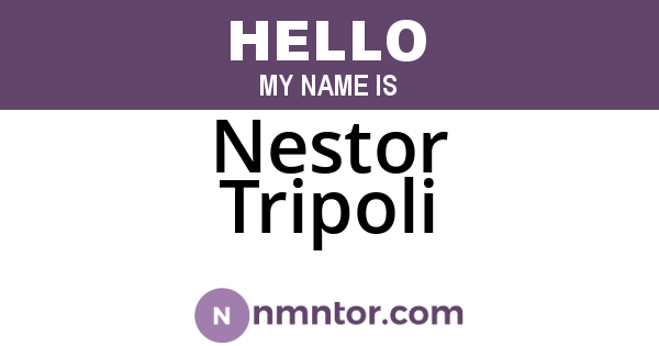 Nestor Tripoli