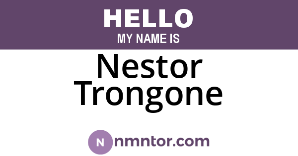 Nestor Trongone
