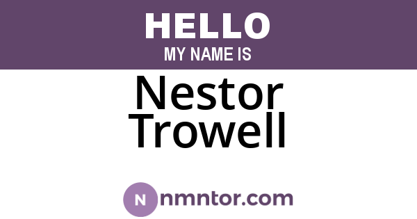 Nestor Trowell