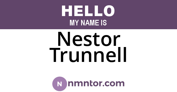Nestor Trunnell