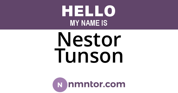 Nestor Tunson