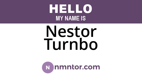 Nestor Turnbo