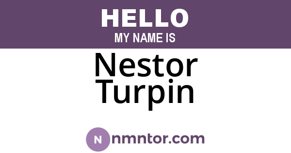 Nestor Turpin