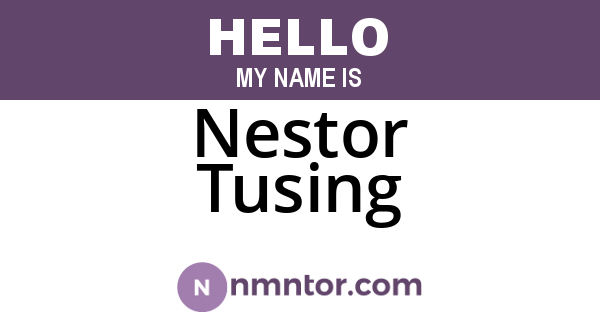 Nestor Tusing