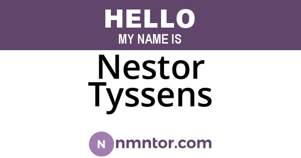 Nestor Tyssens